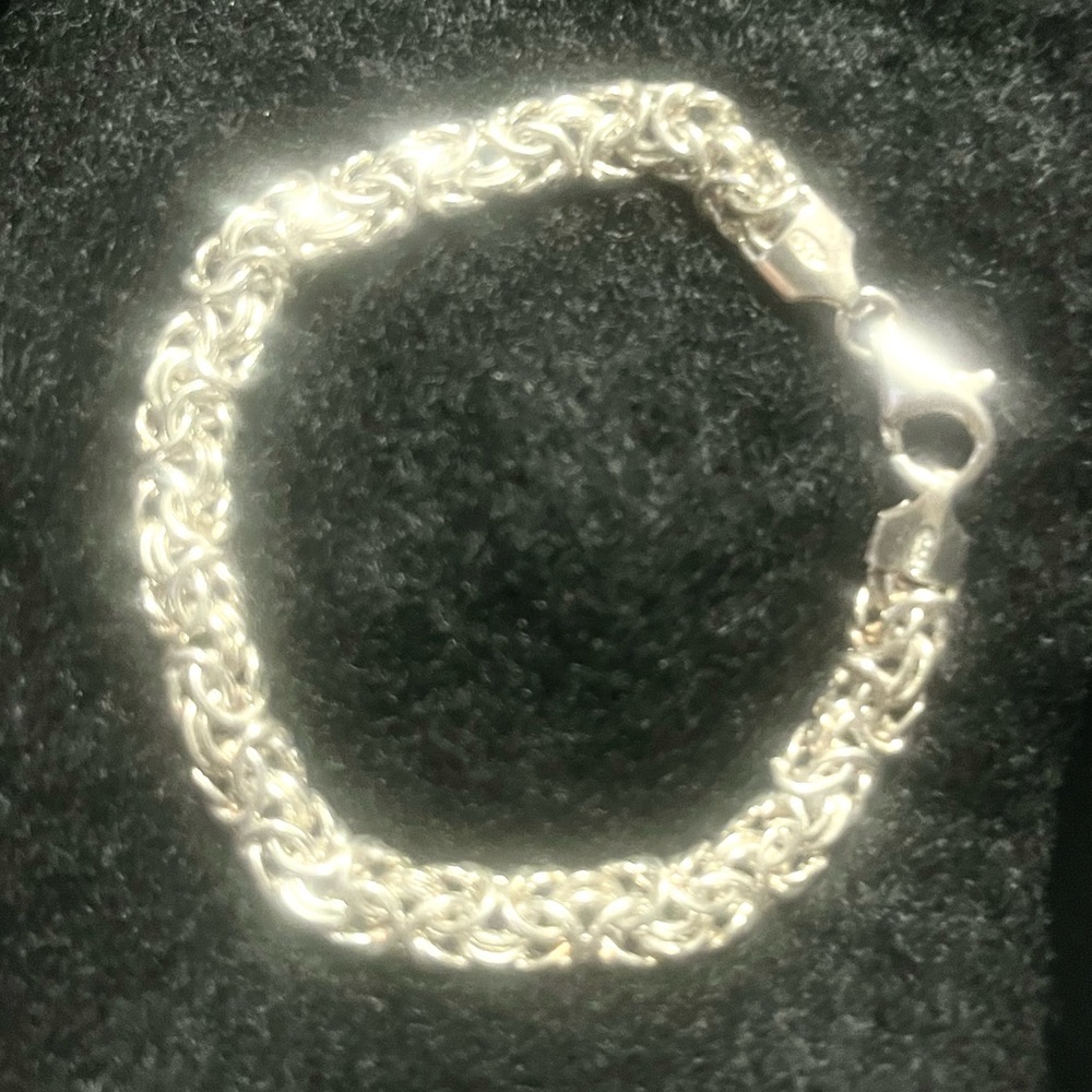 Intricate Silver Byzantine Bracelet
